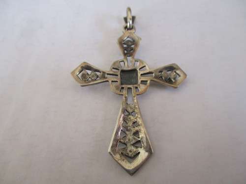 Sterling Silver Marcasite Cross- Pendant