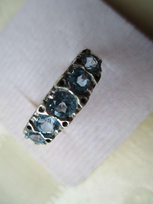 Sterling Silver  and Blue Topaz  Ring