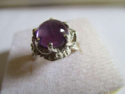 Sterling Silver & Genuine Ametyst Ring