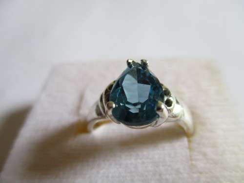 Sterling Silver and London Blue topaz Ring