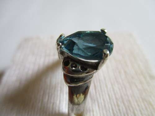Sterling Silver and London Blue topaz Ring