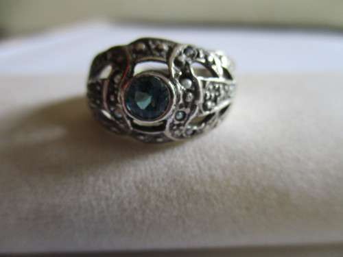 Sterling Silver Topaz and Pears Ring