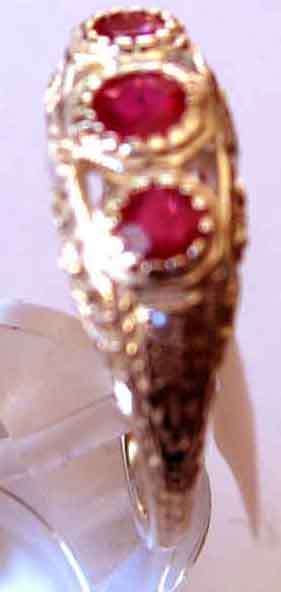 925 Sterling Silver and Rubies Ring