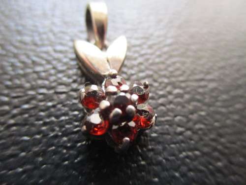 Sterling Silver  & Garnets Pendant