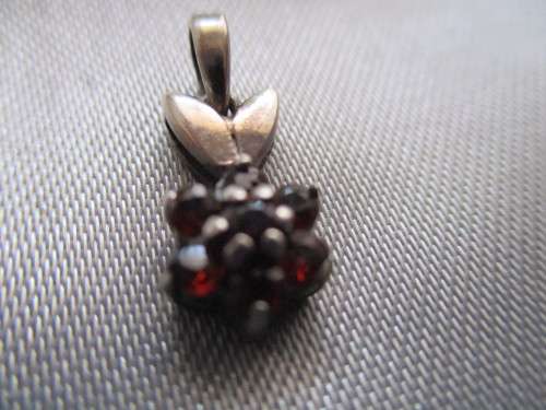Sterling Silver  & Garnets Pendant