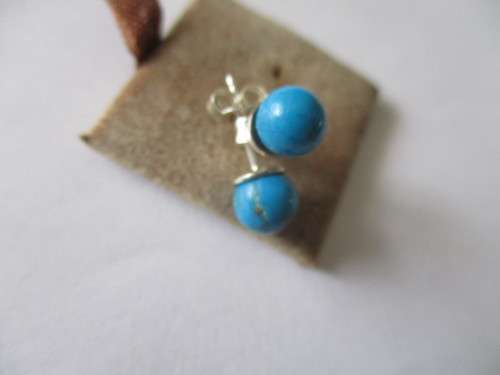 925 Sterling Silver  and Genuine Turquoise Studs/ Earrings