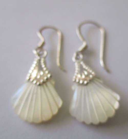 925 Sterling Silver  and Mother of Pearl Earrings