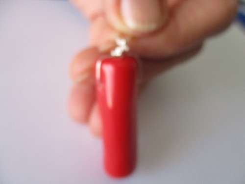 Sterling Silver and Coral Pendant.