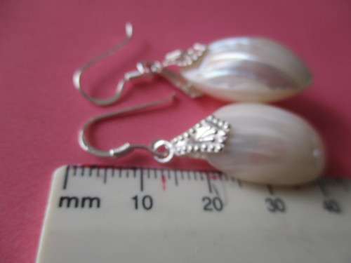 925 Sterling Silver  and Genuine Shell Earrings