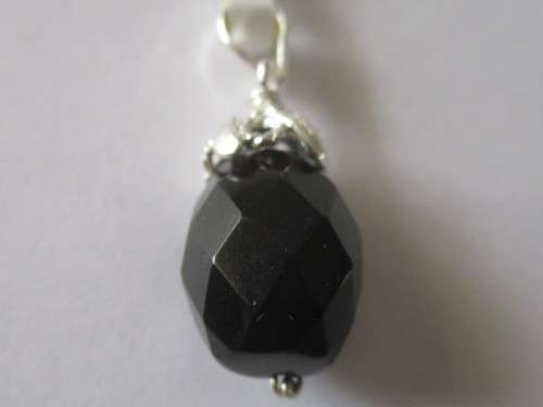 925 Sterling Silver and Black Onyx Pendant.