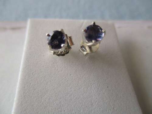 925 Sterling Silver  and  Iolite Earrings