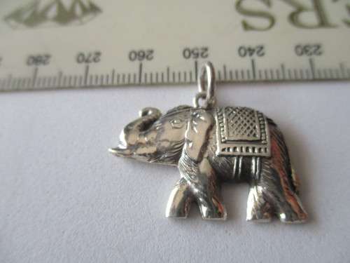 925 Sterling Silver `Elephant `  Pendant