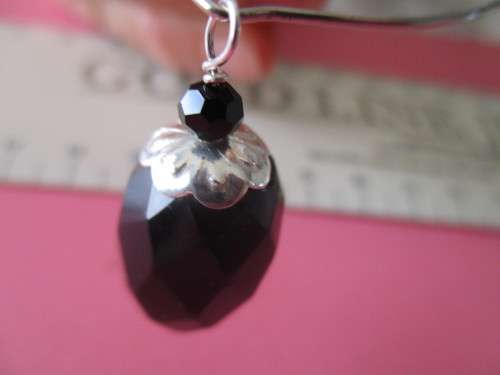 925 Sterling Silver and Black Onyx  Pendant