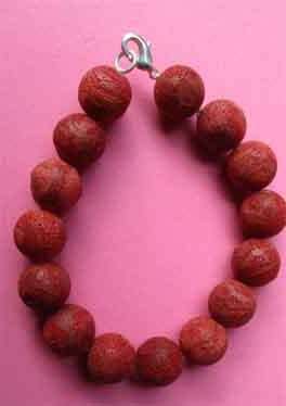 13 mm Round Coral Beads  Bracelet