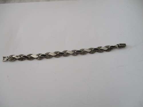 Beautiful 925 Sterling Silver and Marcasite  Bracelet