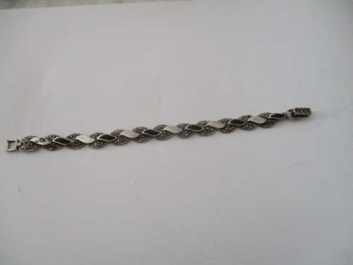 Beautiful 925 Sterling Silver and Marcasite  Bracelet