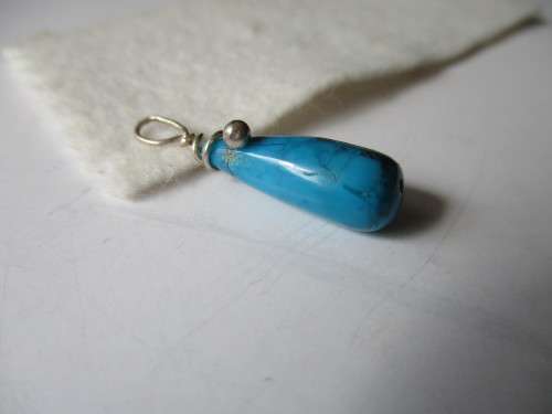 Sterling Silver and genuine Turquoise Pendant