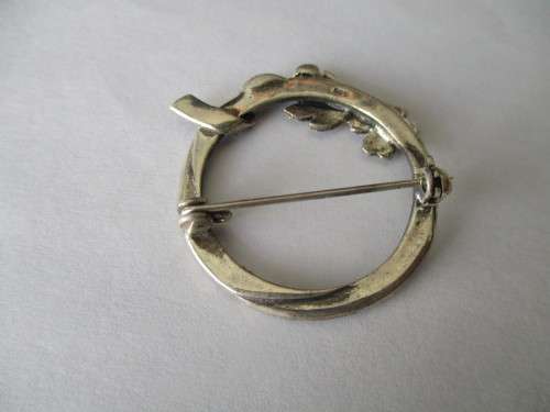925 Sterling Silver Marcasite Brooch