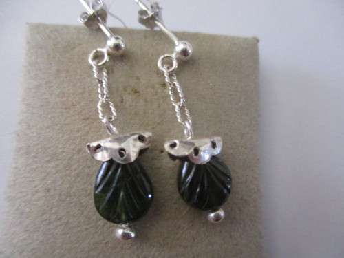 925 Sterling Silver and Genuine tourmalines Earrings