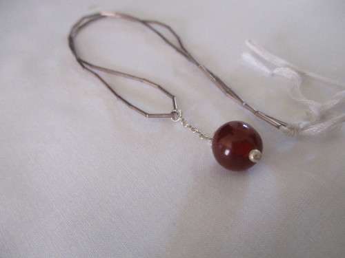 Sterling Silver and Carnelian Necklace