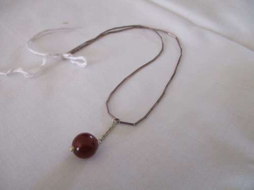Sterling Silver and Carnelian Necklace