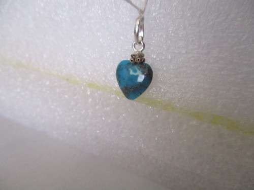 Sterling Siver Heart turquoise Pendant