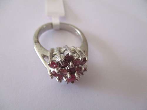 925 Sterling Silver and Rubies Ring