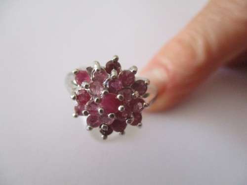 925 Sterling Silver and Rubies Ring