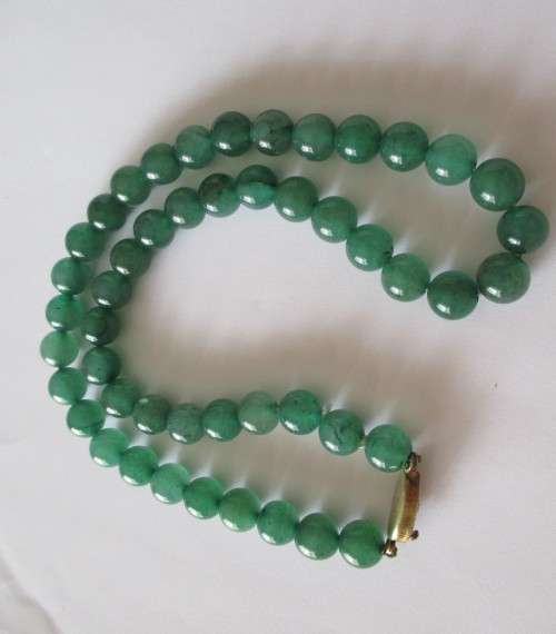 Silver and Avenurine Necklace