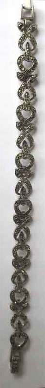 Lovely 925 Sterling Silver  and Marcasite Bracelet