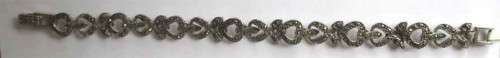Lovely 925 Sterling Silver  and Marcasite Bracelet