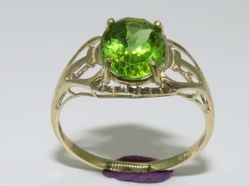 Genuine Peridot set in 10ct Yellow Gold Ring