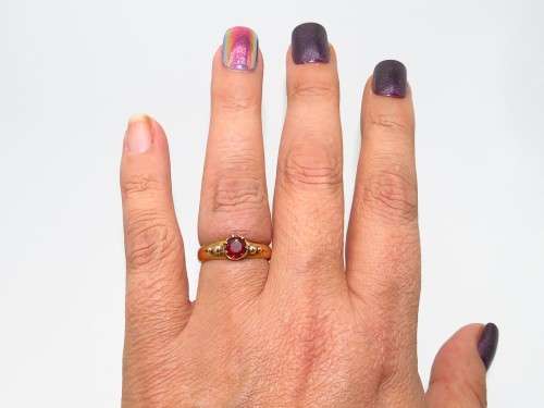 Brilliant Mexican Fire opal Ring in 9ct Yellow Gold