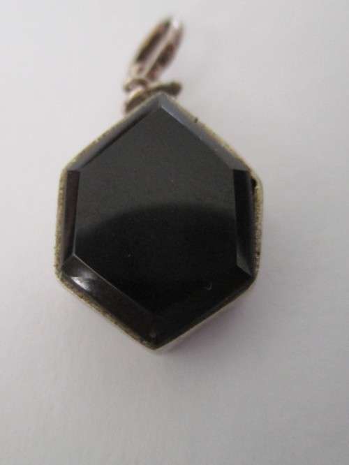 Sterling Silver and Black Onyx Pendant