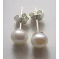 Sterling Silver  & Genuine Fresh Water Earrings