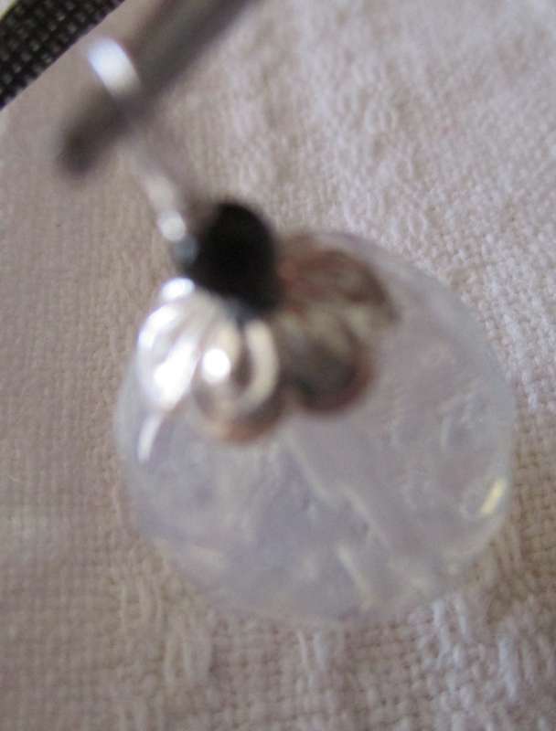 Sterling silver Onyx and Opalite Pendant