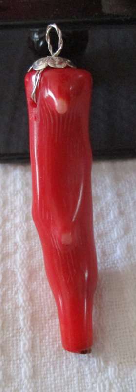 Sterling Silver and Coral Pendant