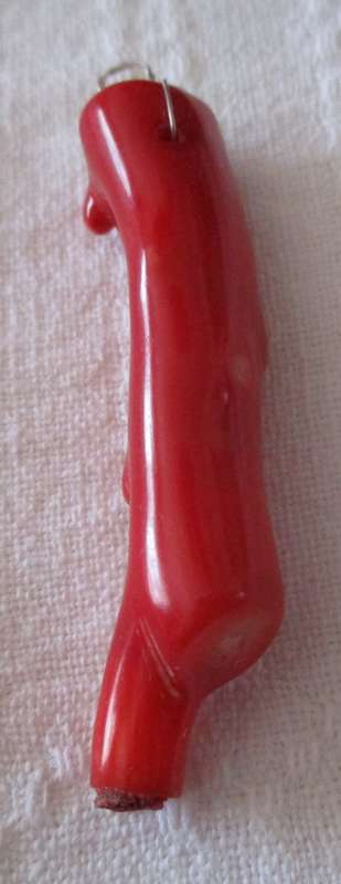 Sterling Silver and Coral Pendant