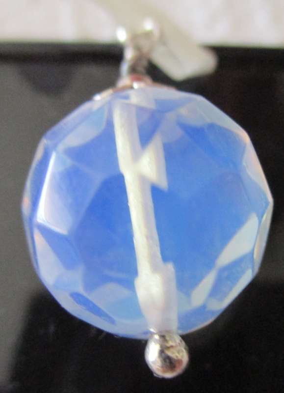 15.50mm Opalite and Silver Pendant