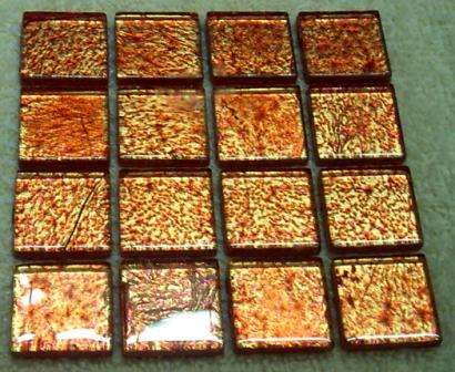 Gold Leaf  Burgundy 23 x 23 x 4 mm
