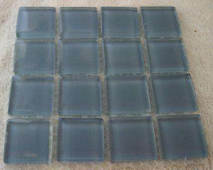 Mosaic Crystal Glass Tiles -  Metallic Grey 23 x 23 x 4 mm