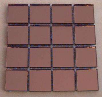 Mosaic Tiles - Mirror Brass (Copper) 25 x 25 x 5 mm