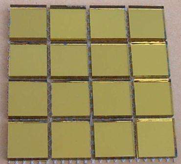 Mosaic Tiles - Mirror Yellow (Gold) 25 x 25 x 5 mm