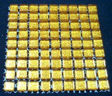 " Glitter " Mosaic Mini Crystal Glass Tiles - Yellow 10 or 11 x 4 mm