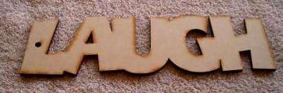Wooden Blank " LAUGH " - 327 x 97 x 6 mm