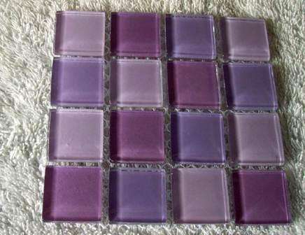 Mosaic Crystal Glass Tiles -  Mix Purple 23 x 23 x 4 mm
