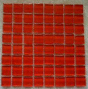 Mosaic Mini Crystal Glass Tiles - Red 10 or 11 x 4 mm