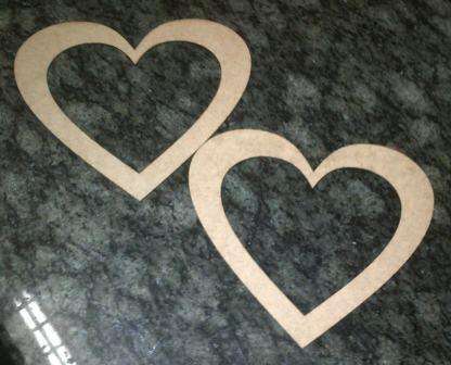 Wood Heart  Pair  321 x 283 x 3 mm