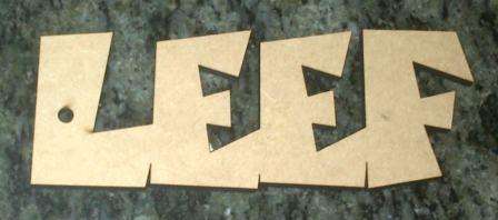 Wooden Blank " LEEF " - 243 x 97 x 6 mm