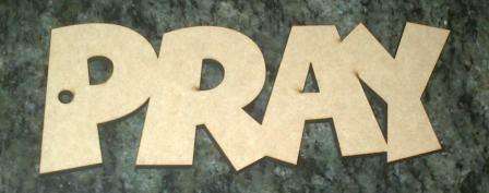 Wooden Blank " PRAY " - 285 x 97 x 6 mm